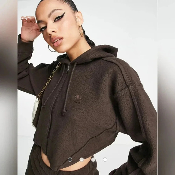 Adidas Originals Corset Style Full Zip Hoodie - Picture 3 of 11